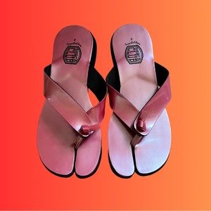 Vintage Red Tabi Flip Flop Sandals